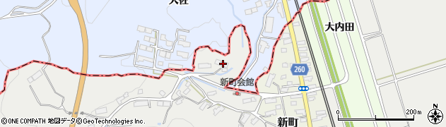 岩手県一関市中里沢田372周辺の地図