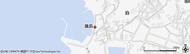 岩手県陸前高田市広田町（後浜）周辺の地図