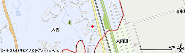 岩手県西磐井郡平泉町平泉大佐周辺の地図