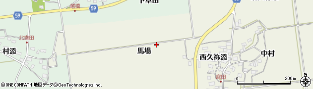 山形県酒田市庭田（馬場）周辺の地図