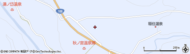 秋田県湯沢市秋ノ宮（上ハ野）周辺の地図
