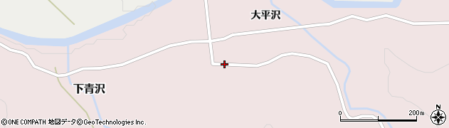 山形県酒田市下青沢（湯平沢）周辺の地図