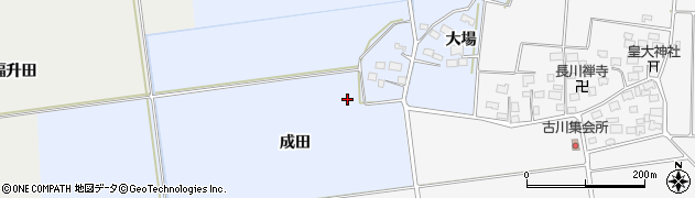 山形県酒田市城輪（成田）周辺の地図