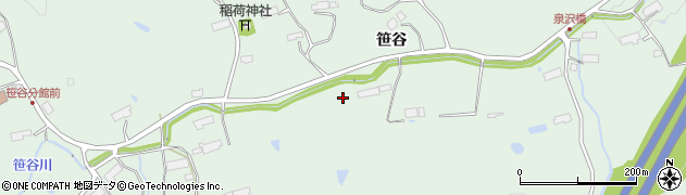 岩手県一関市赤荻笹谷周辺の地図