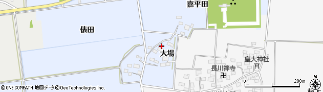 山形県酒田市城輪大場周辺の地図