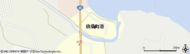 宮城県気仙沼市唐桑町港周辺の地図