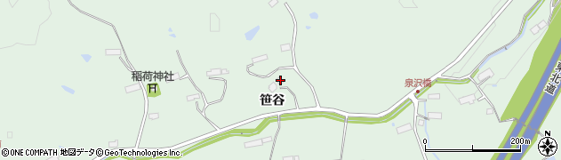 岩手県一関市赤荻笹谷117周辺の地図