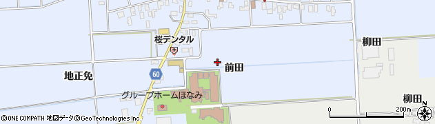 山形県酒田市本楯前田周辺の地図