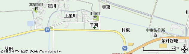 山形県酒田市大豊田千刈周辺の地図