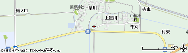山形県酒田市大豊田上星川3周辺の地図