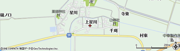 山形県酒田市大豊田上星川44周辺の地図