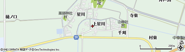 山形県酒田市大豊田上星川54周辺の地図