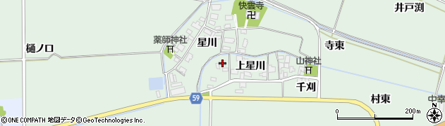 山形県酒田市大豊田上星川57周辺の地図