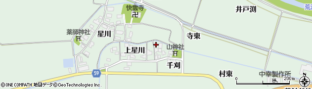 山形県酒田市大豊田上星川29周辺の地図