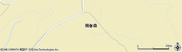 岩手県一関市千厩町奥玉（飛ケ森）周辺の地図