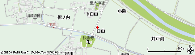 山形県酒田市大豊田（白山）周辺の地図