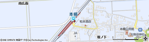 本楯駅周辺の地図