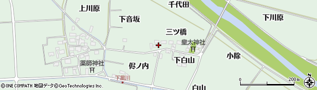山形県酒田市大豊田三ツ橋27周辺の地図