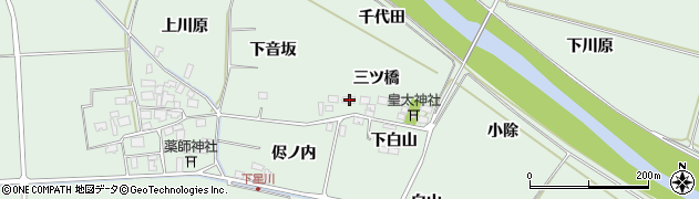 山形県酒田市大豊田三ツ橋24-8周辺の地図