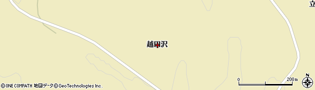 岩手県一関市千厩町奥玉越田沢周辺の地図