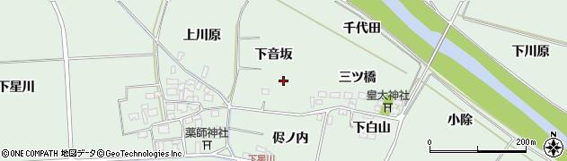 山形県酒田市大豊田（下音坂）周辺の地図