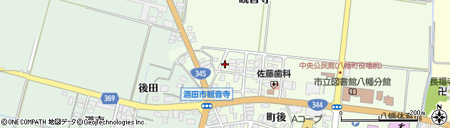 山形県酒田市観音寺前田20-8周辺の地図