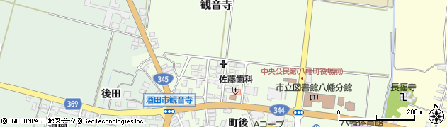 山形県酒田市観音寺前田17-16周辺の地図