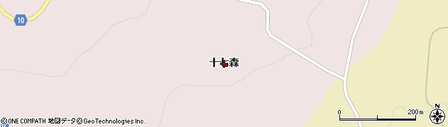 岩手県一関市大東町曽慶（十七森）周辺の地図