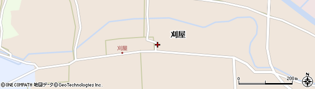 山形県酒田市刈屋東村89周辺の地図