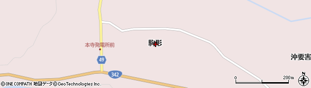 岩手県一関市厳美町駒形周辺の地図