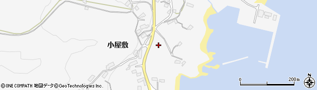 岩手県陸前高田市広田町（小屋敷）周辺の地図