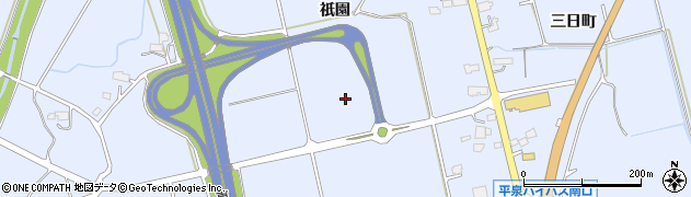 岩手県平泉町（西磐井郡）平泉（祇園）周辺の地図