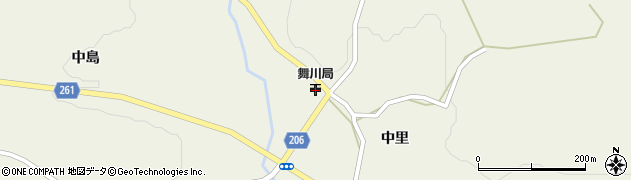 舞川郵便局周辺の地図