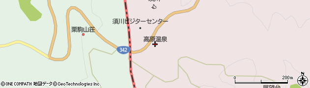 須川高原温泉周辺の地図