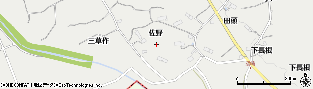 岩手県平泉町（西磐井郡）長島（佐野）周辺の地図