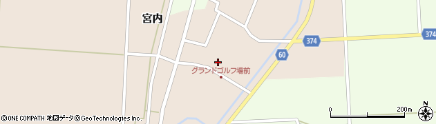 山形県酒田市宮内本楯周辺の地図