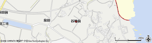 岩手県陸前高田市小友町谷地前周辺の地図