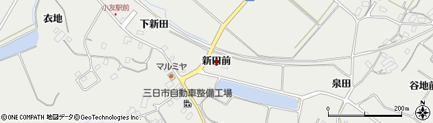 岩手県陸前高田市小友町（新田前）周辺の地図