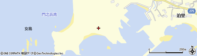 館ケ崎角岩岩脈周辺の地図