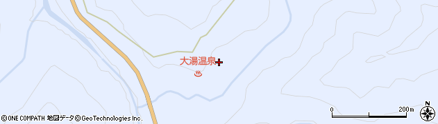 秋田県湯沢市皆瀬大湯温泉場周辺の地図