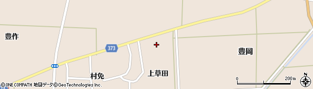 山形県遊佐町（飽海郡）豊岡（上草田）周辺の地図