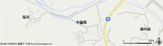 岩手県陸前高田市小友町小屋敷周辺の地図