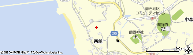 岩手県大船渡市末崎町（西舘）周辺の地図