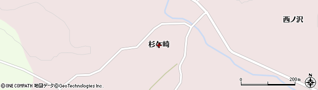 岩手県一関市大東町曽慶（杉ケ崎）周辺の地図
