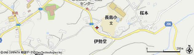 岩手県平泉町（西磐井郡）長島（伊勢堂）周辺の地図