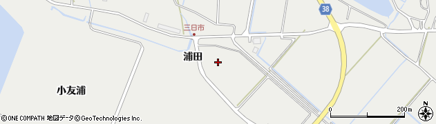 岩手県陸前高田市小友町周辺の地図