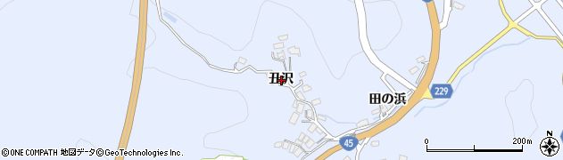 岩手県陸前高田市気仙町丑沢周辺の地図
