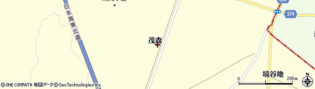 山形県遊佐町（飽海郡）藤崎（茂森）周辺の地図