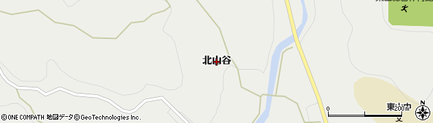 岩手県一関市東山町長坂（北山谷）周辺の地図