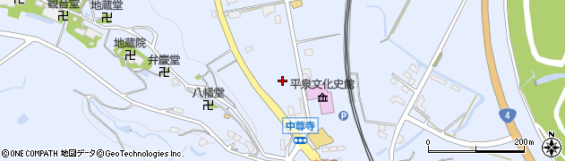 中尊寺第２駐車場周辺の地図